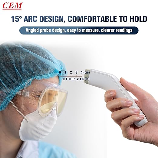 CEM DT-8807S FDA CE Digital Thermometer for Adults and Kids, No Touch Forehead Thermometer for Baby, 2 in 1 Body Surface Mode Infrared Temperature Gun with Fever Alarm and Instant Accuracy Readings