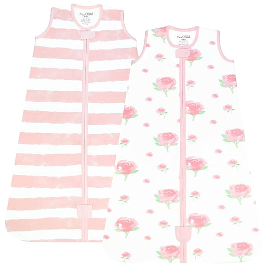 Mama Cheetah Baby Sleep Sack 0.5 TOG, Organic Cotton Baby Wearable Blanket with Two-Way Zipper, Swaddle Transition Baby Sleeping Bag for Newborn Infant Toddler Boy Girl, 6-12 Months