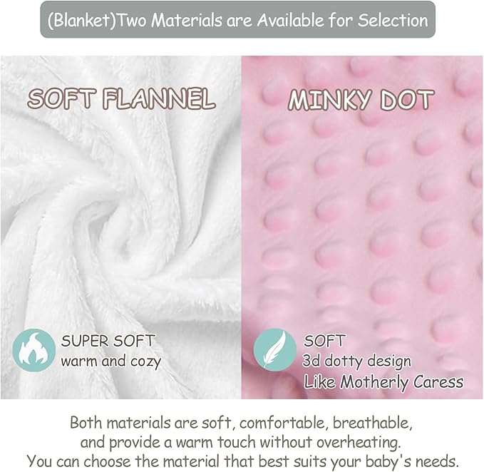 Baby Girl Crib Bedding Sets Personalized with Name – Custom 3-Piece Nursery Set, Rainbow with Floral Flannel Blanket, Crib Fitted Sheet & Pillowcase – Baby Newborn Infant Toddler Shower Gift