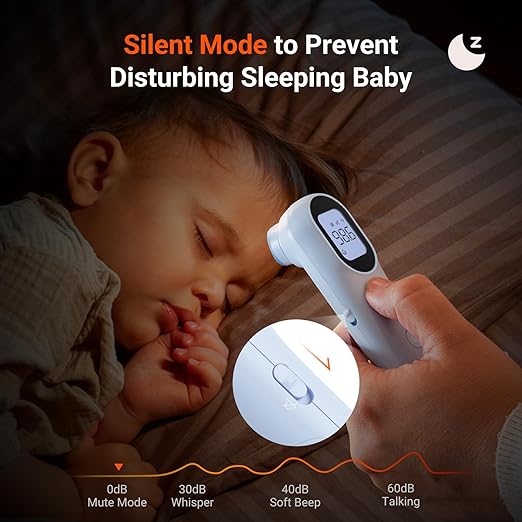 iHealth Infrared Digital Thermometer for Adults and Kids, Baby Thermometer with 3-in-1 Mode & 3-Color Prompt, Fever Alarm & Silent Mode, Forehead & Object Detection, 40 Memory Storages, PT9L, Blue