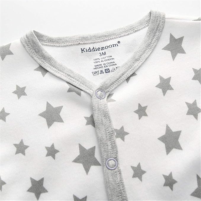 Kiddiezoom Baby and Toddler Boys'Snug Fit Footed One-Piece Romper Jumpsuit Cotton Cotton Footed Outfit