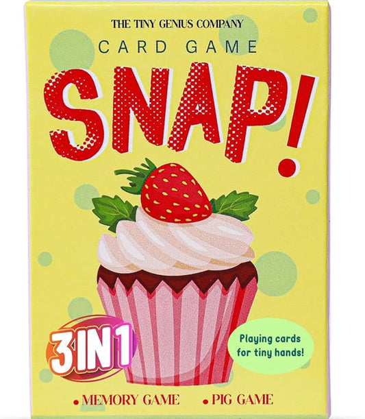 TGC Snap Cards 3-in-1 Summer Card Game Set for Kids – 3 Decks, Educational Memory Match & Creativity, 52 Durable Playing Cards for Ages 4 & Up, Fun Family Game Night, Travel-Friendly, Screen-Free Play