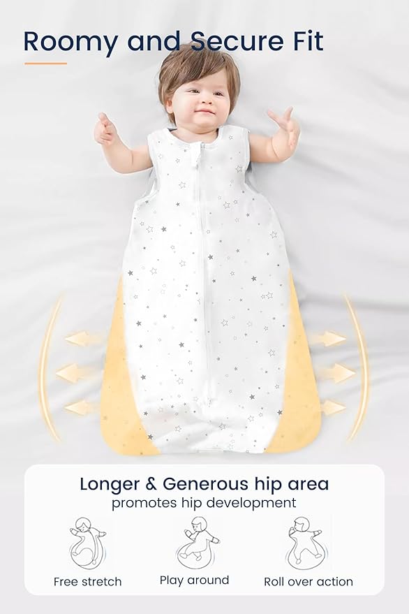 TotAha Space Toddler Sleep Sack 2T-3T-4T,0.5 TOG Lightweight, Stretchy, Silky Sleep Bag, Buttery Soft Wearable Blanket Baby Sleeping Sacks With 2-way Safe Zipper