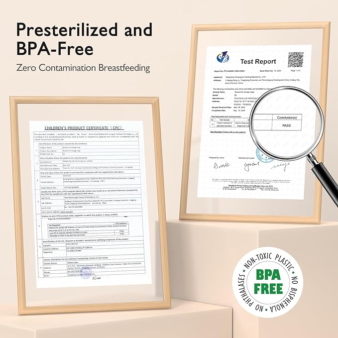 Momcozy Easy Pour Breastmilk Storage Bag, 8Oz, Temp-Sensing Color Change, 60 Count Milk Bag with Self Standing for Breastfeeding, No Leak Presterilized for Freezer, Recyclable & BPA Free