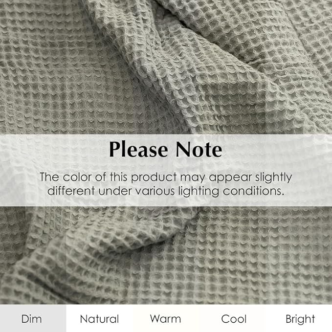 Salt Earth GOTS Certified 100% Organic Cotton Throw Blanket, 60" X 80" Blankets & Throws for Bed, Throw Blanket for Couch,Modern & Cozy Blanket, All Seasons, Waffle Blanket, Soft Blanket (Mosstone)