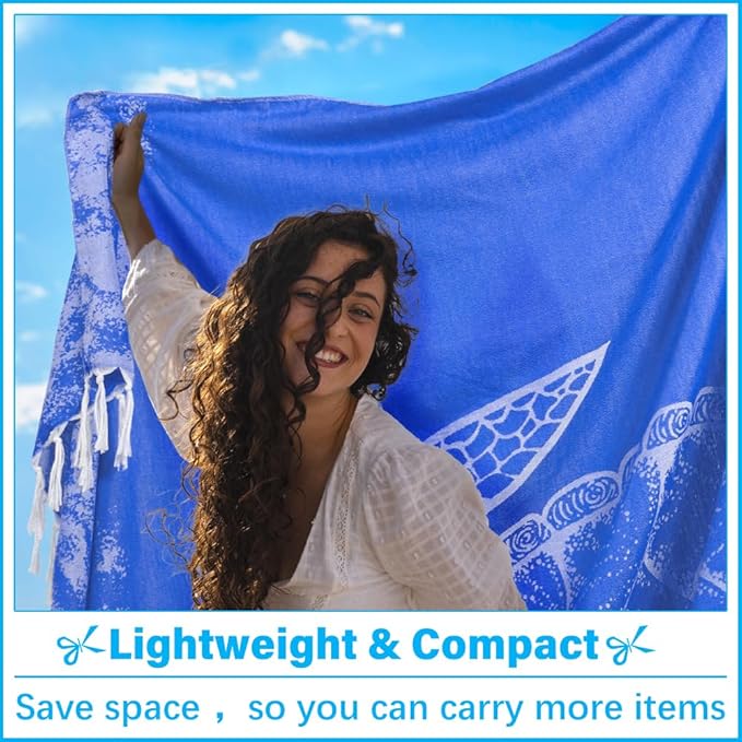 Oversized Turkish Beach Towel Blanket XXL Cotton Sandproof Towels Boho Woven Extra Large Big Sand Free Giant Throw Thick Blankets Huge Quilt XL Picnic Camping Necessities Cloud For Adult Gifts