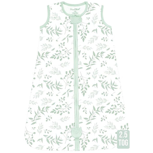 Mama Cheetah Baby Sleep Sack 2.5 TOG, Organic Cotton Baby Wearable Blanket with Two-Way Zipper, Swaddle Transition Baby Sleeping Bag for Newborn Infant Toddler Boy Girl, 0-6 Months