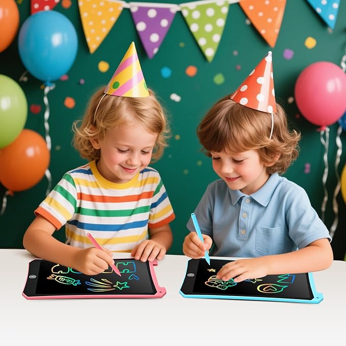 EooCoo Toddler Drawing Toys, 3 Pack 10" LCD Writing Tablet Learning Toys for Kids, Mess Free Coloring Used for Travel Games, Toddler Boo Basket Stuffers, Girls Boys Gifts for 3 4 5 6 7 Years Old