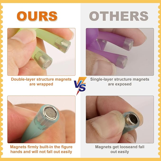6pcs Magnetic Toys,Magnet Men for Kids,Magnetic People Figures for Kids,Magnetic People for Refrigerator,Fridge Magnets for Adults Kids Gifts, Magnetic Men for Teens Gifts,Kids Sensory Toys