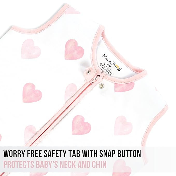 Mama Cheetah Baby Sleep Sack 2.5 TOG, Organic Cotton Baby Wearable Blanket with Two-Way Zipper, Swaddle Transition Baby Sleeping Bag for Newborn Infant Toddler Boy Girl, 12-18 Months