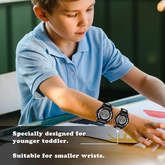 Kids Watch,Boys Watch for 3-15 Year Old Boys,Digital Sport Outdoor Multifunctional Chronograph LED 50 M Waterproof Alarm Calendar Analog Watch for Children with Silicone Band,Kids Gift