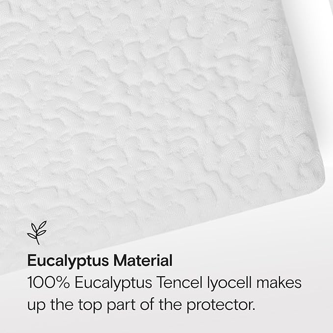 SIJO Mattress Protector, 100% Waterproof, Cooling, Ultra Soft, Noiseless, 16 inch Deep Pocket, Best Overall Mattress Protector Award Winner by Apartment Therapy (Full)