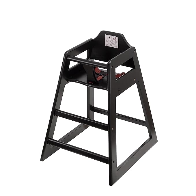 Hight Quality, Baby Highchairs, Durable Dining Feeding Chair with Steps, High Chairs for Babies and Toddlers, Seating Ready-to-Assemble Restaurant Wood High Chair, Wooden High Chair, Seria 01