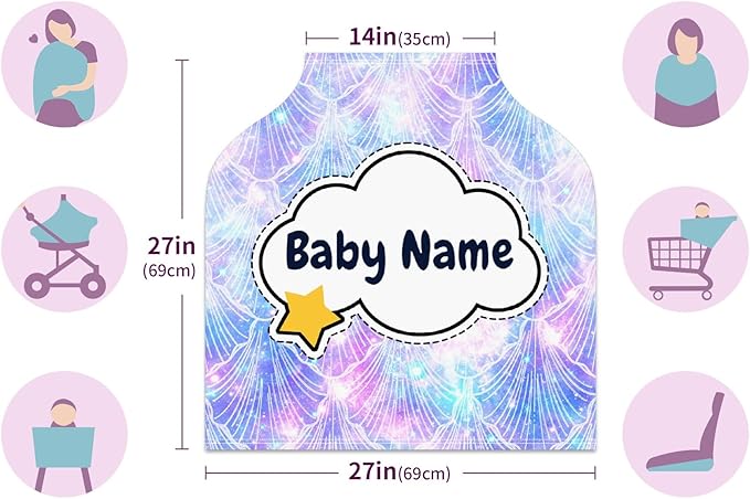 Baby Car Seat Stroller Cover Nursing Cover New Mom Breastfeeding Scarf Soft Stretchy Infant Carrier Cover Car Canopy Coverage