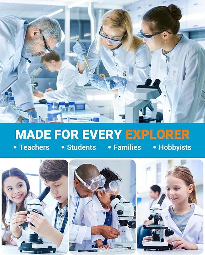 Microscope Slides and Covers Kit – 50 Blank Pre-Cleaned Glass Slides for Microscope, 100 Cover Slips, for Teachers, Students, Families, and Science Enthusiasts