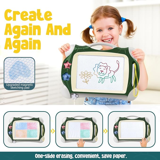 Magnetic Drawing Board, Toddler Toys for Age 1 2 3 Boys Girls, Toddler Drawing Board, Birthday Easter Christmas Halloween Kids Toy Gifts for Boys and Girls