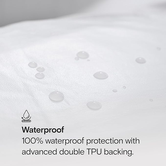 SIJO Mattress Protector, 100% Waterproof, Cooling, Ultra Soft, Noiseless, 16 inch Deep Pocket, Best Overall Mattress Protector Award Winner by Apartment Therapy (Full)