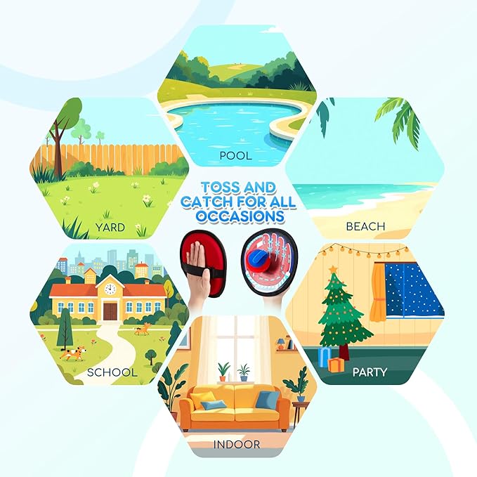 Toss and Catch Ball Set - Ultra Soft & Safe Toddler Baseball Gloves Designed for Pain-Free - Kids Games Toys Indoor Outdoor - Great for Yard Beach Pool - Gift for Boys Girls 2-4 5-7 8-10 Years