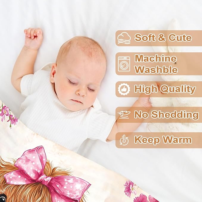 Ship Next Day, Personalized Baby Blanket – Printed in USA, Custom Baby Blanket for Boys & Girls, Baby Blanket with Name, Baby Shower, Easter, Christmas, Birthday Newborn & Toddler Gifts (Style 20)