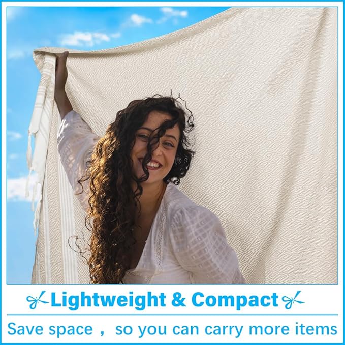 Oversized Turkish Beach Towel Blanket XXL Cotton Sandproof Towels Boho Woven Extra Large Big Sand Free Giant Throw Thick Blankets Huge Quilt XL Picnic Camping Necessities Cloud For Adult Gifts