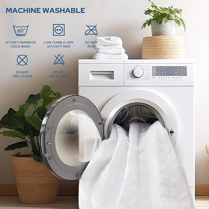 BEDLORE 2 Pack Waterproof Mattress Protector, Full Size Mattress Pad with Deep Pocket Fitted Up to 6-15 inches, Soft Noiseless Single Bed Mattress Cover for Bedroom, Dorm Room (White)