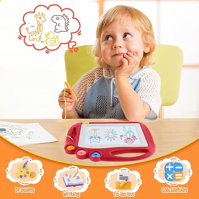 Magnetic Drawing Board, Toddler Toys for Age 1 2 3 Boys Girls, Toddler Drawing Board, Birthday Easter Christmas Halloween Kids Toy Gifts for Boys and Girls