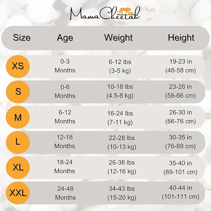 Mama Cheetah Baby Sleep Sack 0.5 TOG, Organic Cotton Baby Wearable Blanket with Two-Way Zipper, Swaddle Transition Baby Sleeping Bag for Newborn Infant Toddler Boy Girl, 0-6 Month