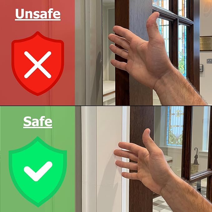 Cardinal Gates PinchNot 180 Degree Door Pinch Guard for Kids Safety-Door Hinge Protector for Babies-CSP24-Door Finger Pinch Shield Single for Front of Door-Child Proof Jamb-Made in USA