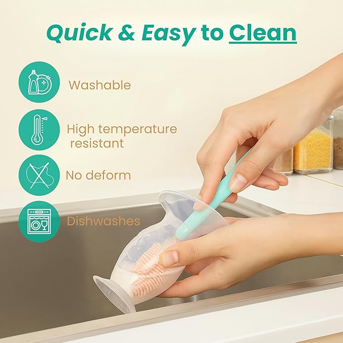 Manual Breast Pump - Breast Milk Collector - Manual Breast Milk Extractor - Breast Milk Extractor Pump - Breastfeeding Pump - Breast Milk Container with Lid and Stopper, BPA and PVC Free