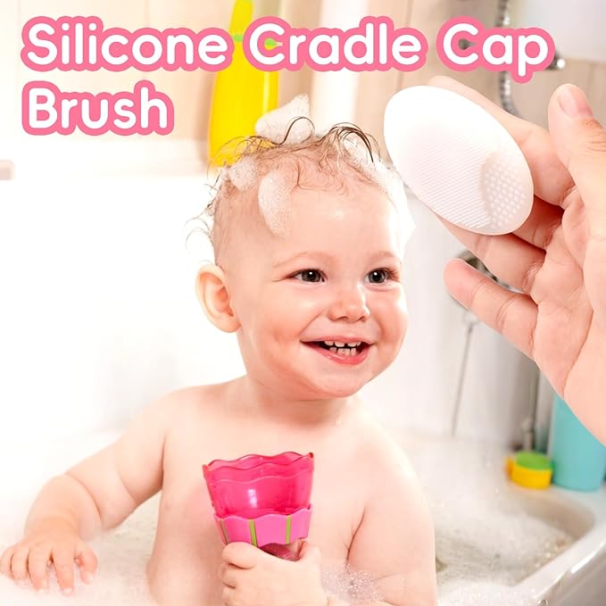 Baby Grooming Kit, Infant Safety Care Set with Hair Brush Comb Nail Clipper Nasal Aspirator,Baby Essentials Kit for Newborn Girls Boys (Pink)