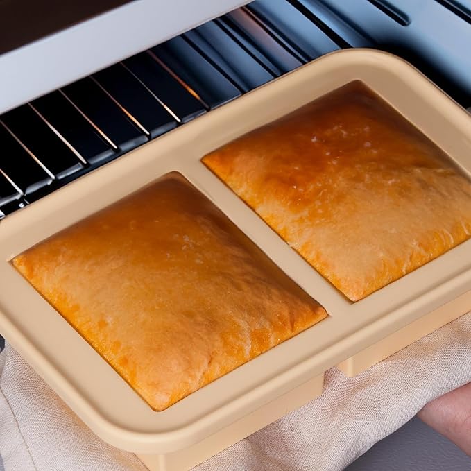 Super Ice Cube Tray 2 Cup X 2 Portions Big Silicone Freezing Mold with Lid, for Soup&Meal, Prep Food Leftovers Freezer Storage Container, 2Pack