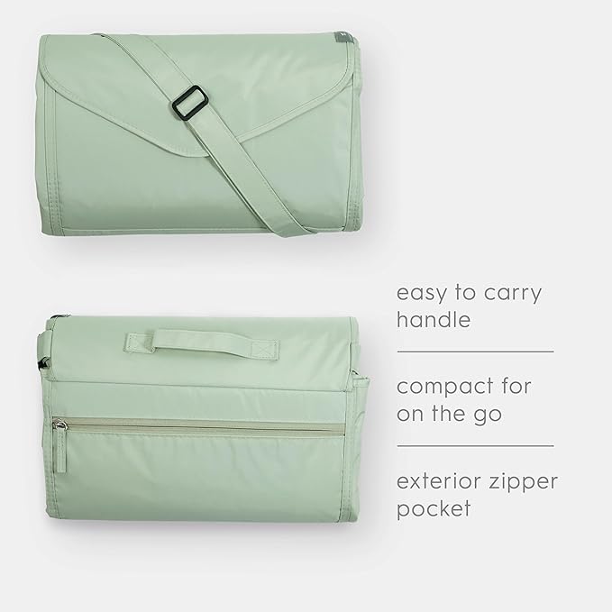 Little Unicorn 5'x5' Outdoor Family Picnic & Beach Blanket | Durable & Water-Resistant Fabric | Compact Fold & Easily Wipes Clean | Zipper Pocket (Woodland Mushroom)