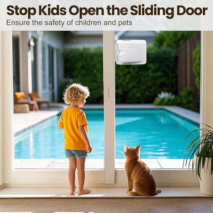 Sliding Door Lock 6 Pack, Child Safety Lock For Sliding Glass Doors, Easy To Install, Keeps Your Baby Out Of Danger, For Sliding Glass Doors, Sliding Windows, Sliding Closets, Etc (Grey)
