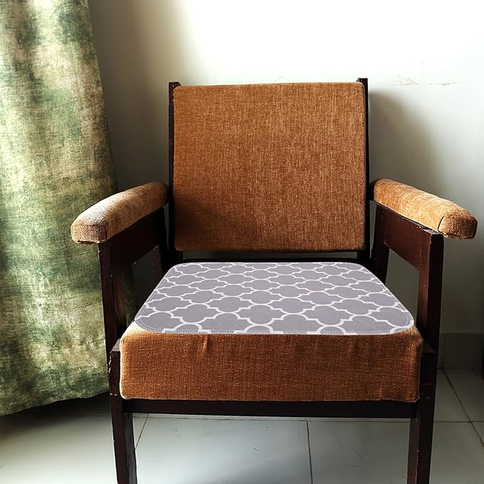 OUTCREATOR® Washable Bed Pads 21" x 22" (Pack of 2), Incontinence Mattress Protector, Anti-Slip Waterproof Underpads for Adults Kids Elderly Pets, Absorbency & Reusable Bedwetting Pads (Gray)