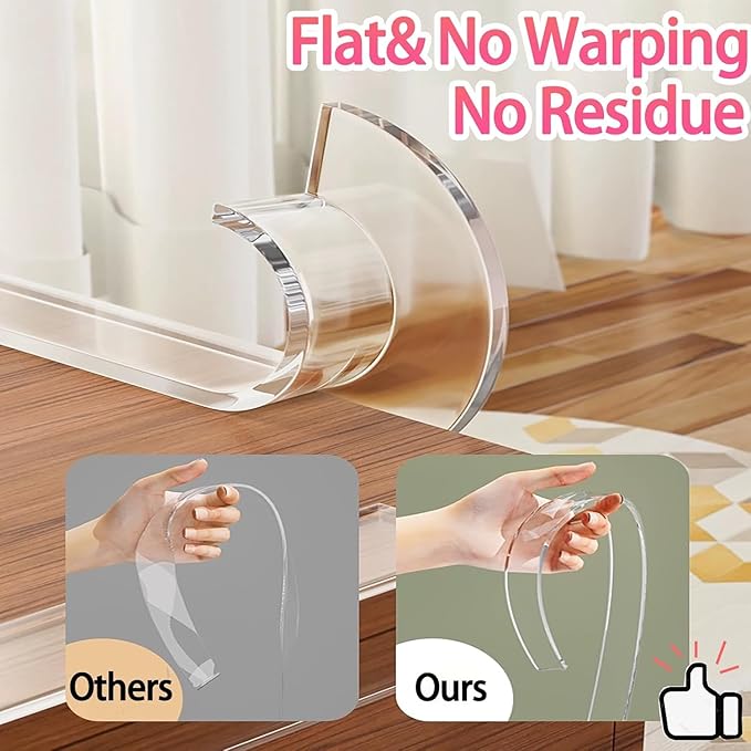 Clear Soft Corner Protectors for Furniture Strip, 0.8in x16.4FT, Sharp Edge & Table Bumper,Window Edge,Wall Protector,Soft Corner Guards Safe for Proof,Table Corner Protectors in Family