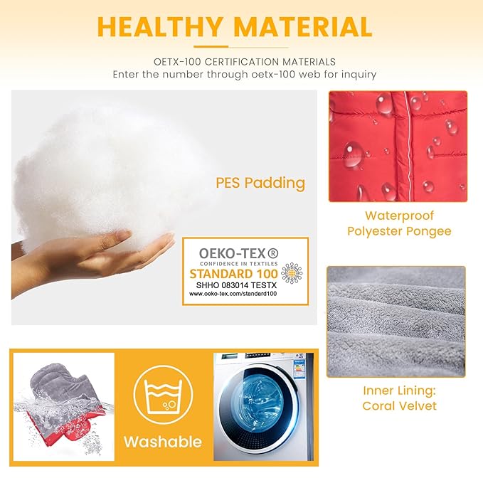 Orzbow Warm Bunting Bag Universal,Stroller Sleeping Bag Cold Weather,Waterproof Toddler Footmuff(Red,Large)