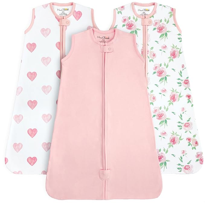 Mama Cheetah Baby Sleep Sack 0.5 TOG, Organic Cotton Baby Wearable Blanket with Two-Way Zipper, Swaddle Transition Baby Sleeping Bag for Newborn Infant Toddler Boy Girl, 6-12 Months