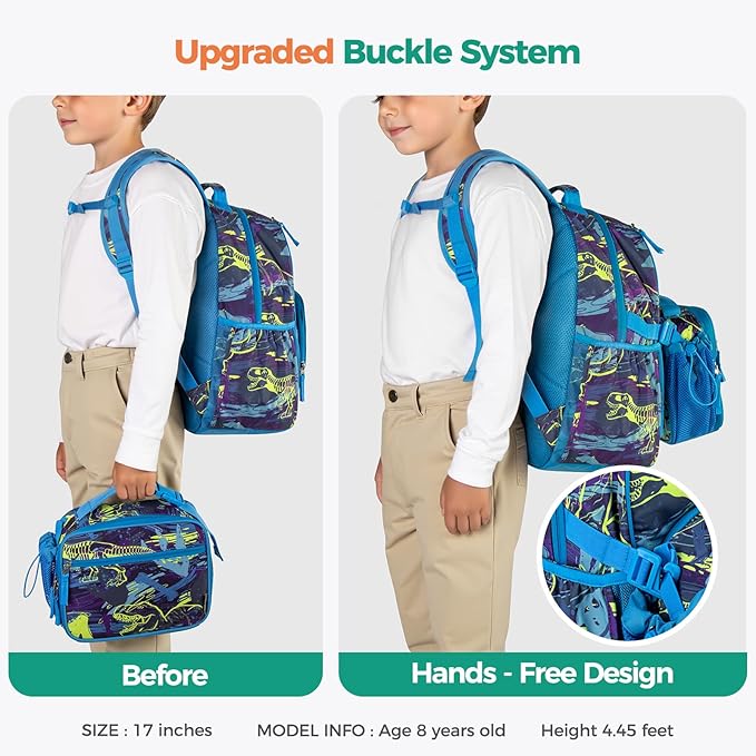 Choco Mocha Shark Backpack for Boys, Elementary School Backpack for Boys Ages 6-8 Kids Kindergarten Backpack Bookbag 17 Inch with Chest Strap