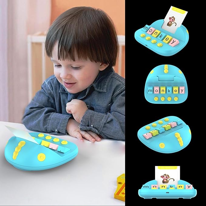 Word Matching Game Toys for Ages 5-7, Spelling Games for 3 Years Old, Speak and Spell Educational Toys for Easter Children's Day Halloween Christmas Birthday Party Gifts (Style D)