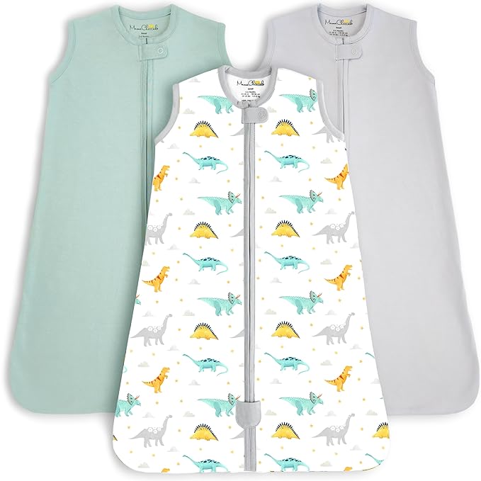 Mama Cheetah Baby Sleep Sack 0.5 TOG, Organic Cotton Baby Wearable Blanket with Two-Way Zipper, Swaddle Transition Baby Sleeping Bag for Newborn Infant Toddler Boy Girl, 12-18 Months