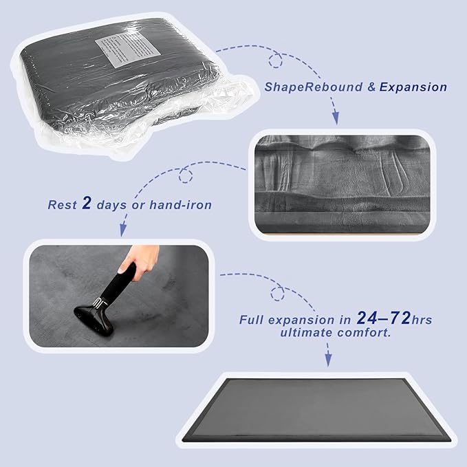 Baby Play Mat for Floor, 1.3"Thick Extra Large Cushioning Memory Foam Playpen Mat, Soft Coral Velvet Baby Crawling Mat with Non-Slip Backing, Baby Nursery Rug for Toddlers, Kids (Dark Grey, 79X59)