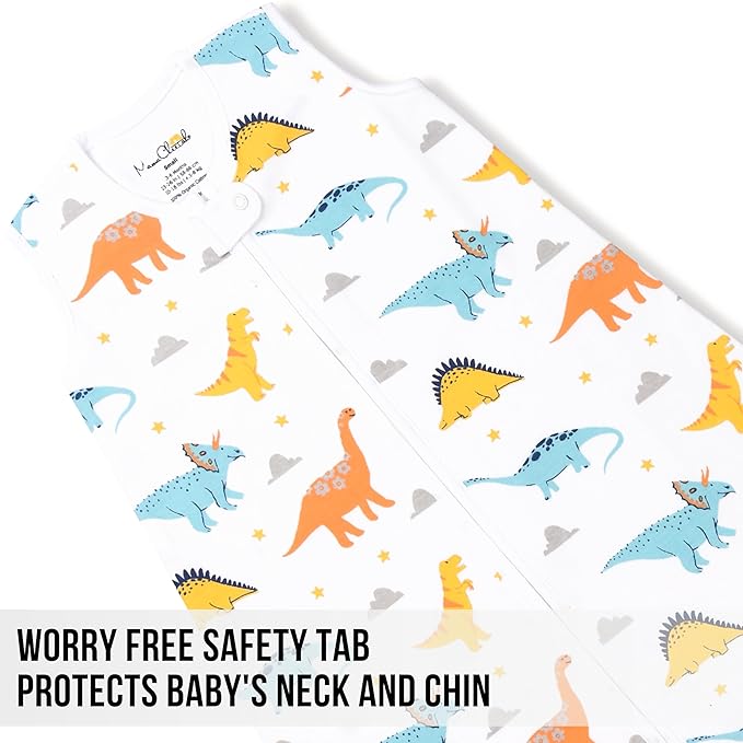 Baby Sleep Sack 1.0 TOG, Organic Cotton Baby Wearable Blanket with Two-Way Zipper, Swaddle Transition Baby Sleeping Bag, All-Season Sleep Sack for Newborn Infant Toddler Boy Girl, 18-24 Months, 1-Pack