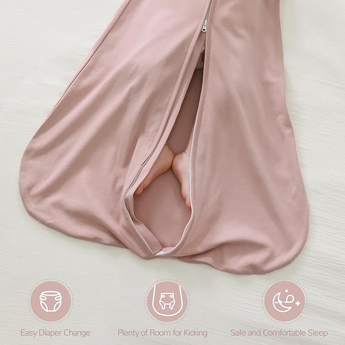 JELLYMONI Baby Sleep Sack 6-12 Months 100% Cotton Wearable Blanket, 0.5 TOG Soft Lightweight Toddler Sleeping Sack 3 Pack 2-Way Zipper Newborn Sleep Sacks