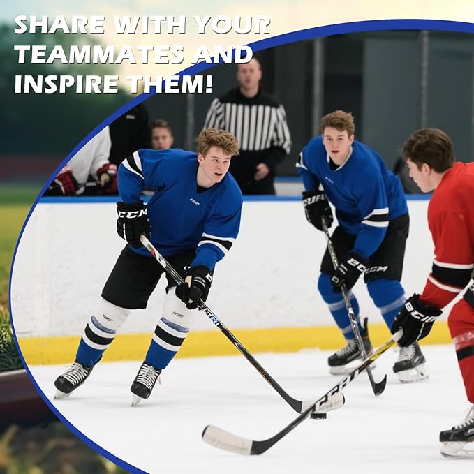LiYiQ 72 Pcs Hockey Party Favors Hockey Team Gifts Hockey Goodie Bags Stuffers Hockey Ballpoint Pens Bookmark Card and Silicone Bracelet