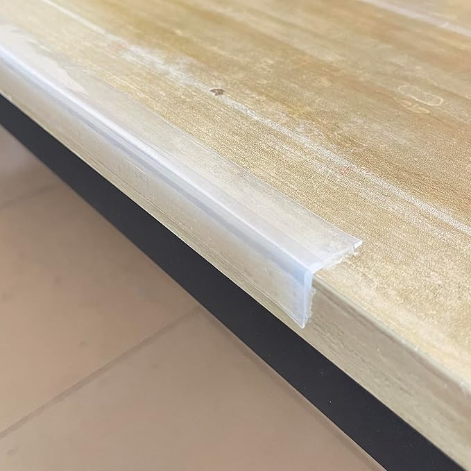 Edge Protector 100% Silicone, Baby Proofing Corners Clear Guards, Pre-Tape Adhesive Soft for Kids Safety, Child Table Cabinets Furniture Bumper (0.8x0.8in(Width), 3 Foot (Pack of 1))