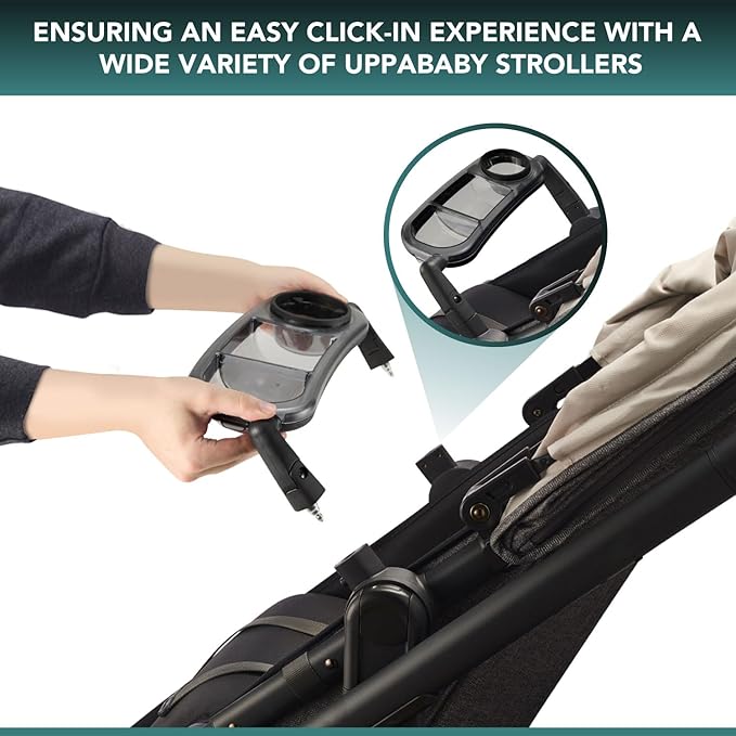 Snack Tray Fits for UPPAbaby Vista V3/Vista V2/Vista/Cruz/Cruz V2/ RumbleSeat/RumbleSeat V2, Updated Snack Tray with Two Snack Compartments & Cup Holder, Quick Attachment, Stroller Accessories