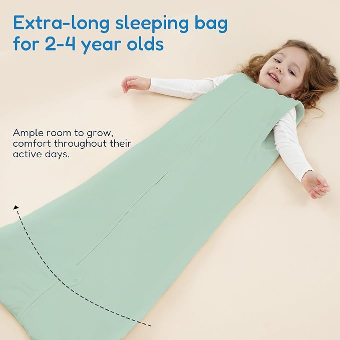 TotAha Toddler Sleep Sack 1.0 TOG for 2T-3T-4T, Premium Soft Wearable Blanket Baby Sleeping Bag with 2-way Safe Zipper for Girl Boy