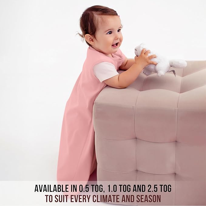 Mama Cheetah Baby Sleep Sack 0.5 TOG, Organic Cotton Baby Wearable Blanket with Two-Way Zipper, Swaddle Transition Baby Sleeping Bag for Newborn Infant Toddler Boy Girl, 0-3 Month