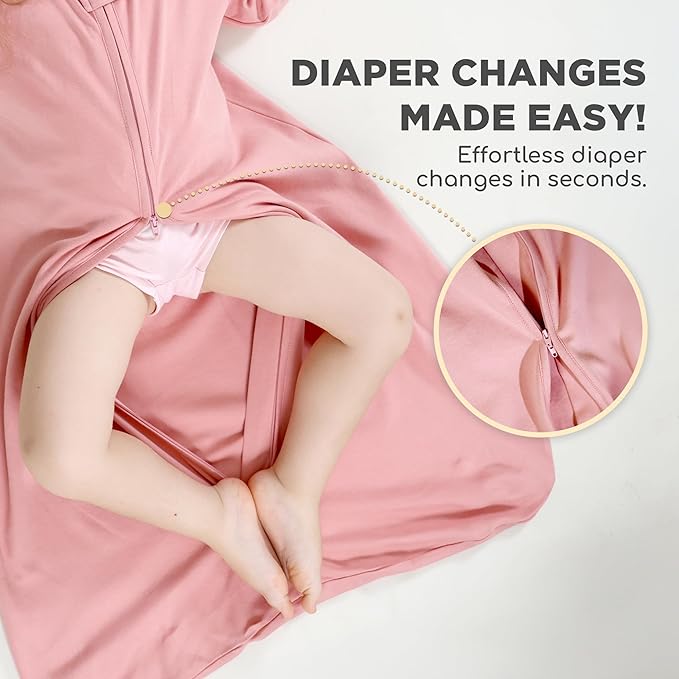 Mama Cheetah Baby Sleep Sack with Sleeves, 0.5 TOG Organic Cotton Wearable Blanket and Two-Way Zipper, Swaddle Transition Long Sleeve Sleeping Bag for Newborn Infant Toddler, 18-24 Months