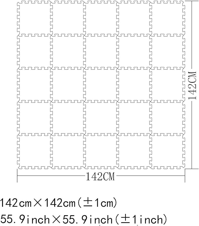 MQIAOHAM® 25 Pieces Puzzle Play Mats, Soft Baby Play Mat, Kids Interlocking Foam Floor Tiles, Toddlers Carpet Playmats G301025-106